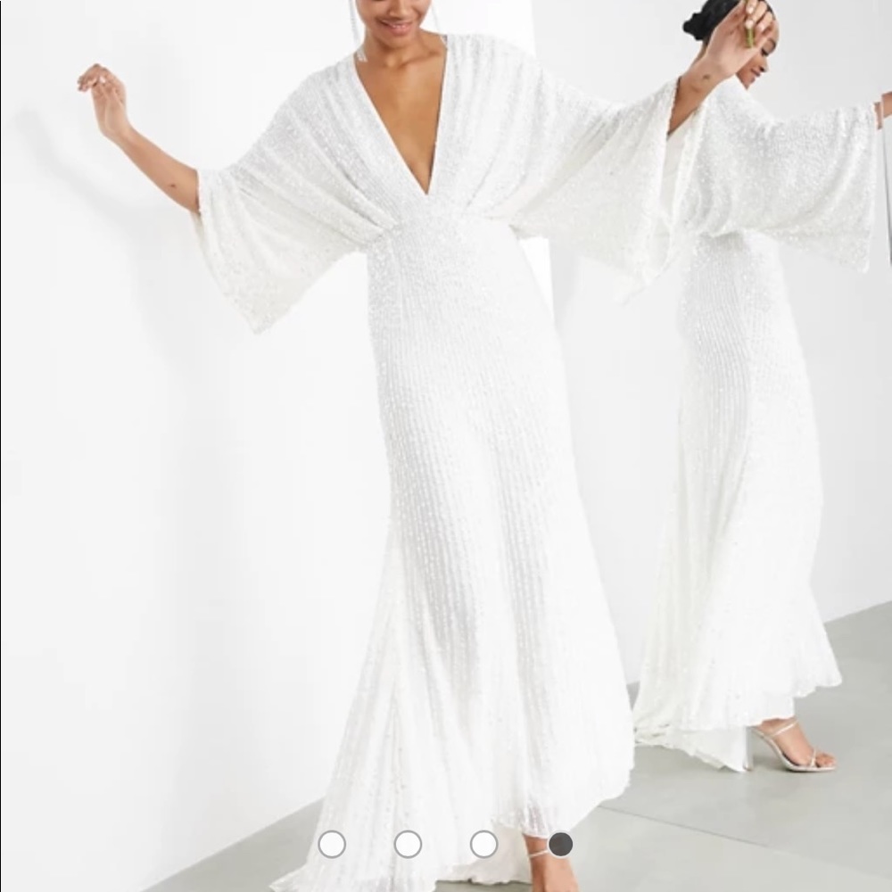 ASOS sequin kimono sleeve wedding dress